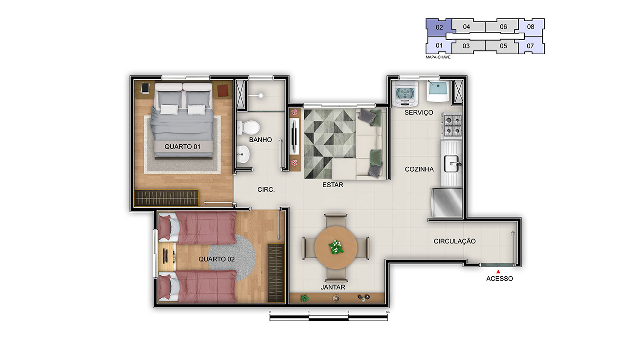 Apartamento à venda com 2 quartos, 46m² - Foto 6