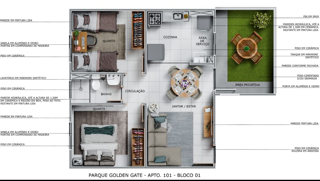 Apartamento à venda com 2 quartos, 42m² - Foto 7