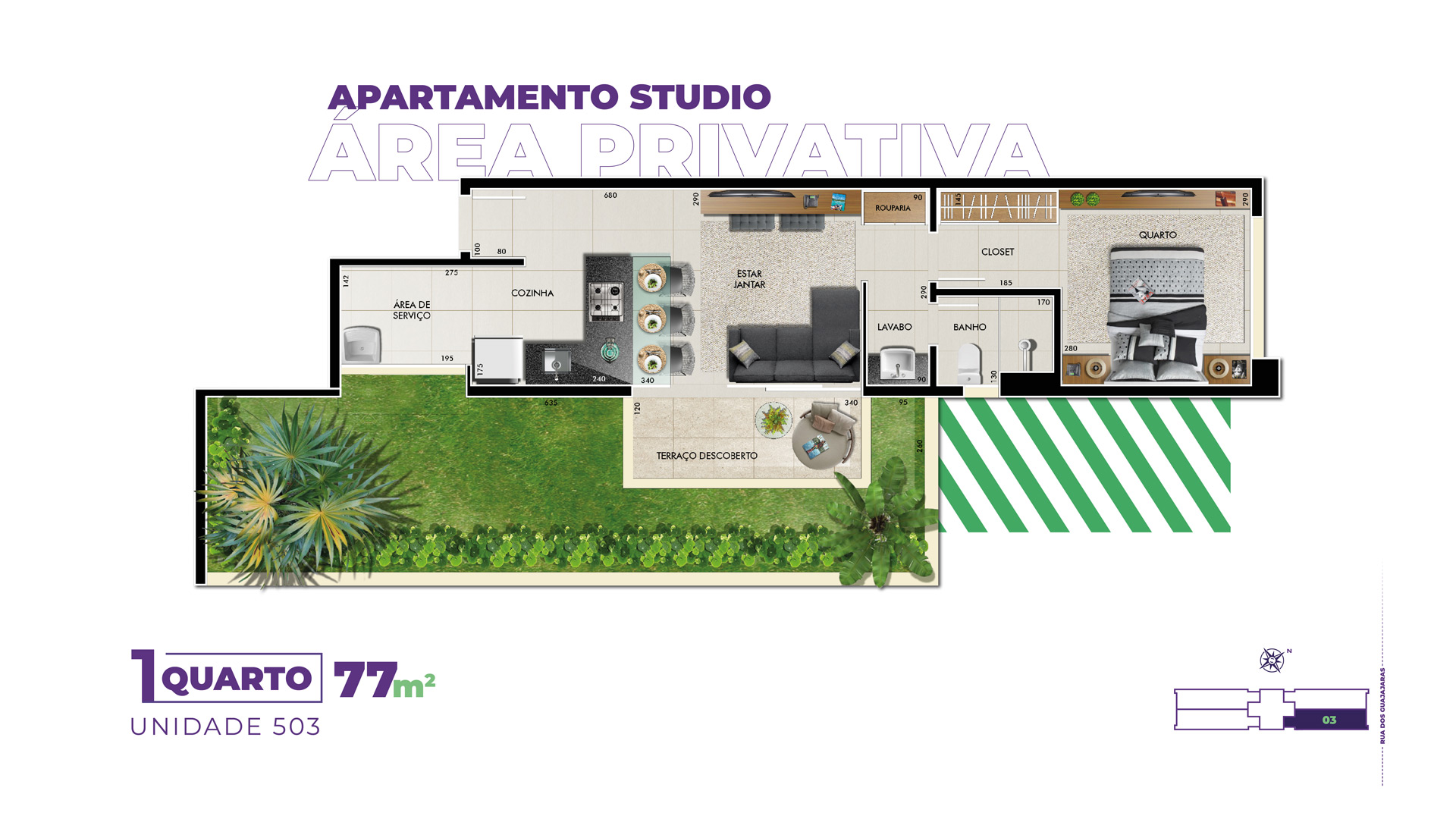 Cobertura à venda com 1 quarto, 77m² - Foto 3