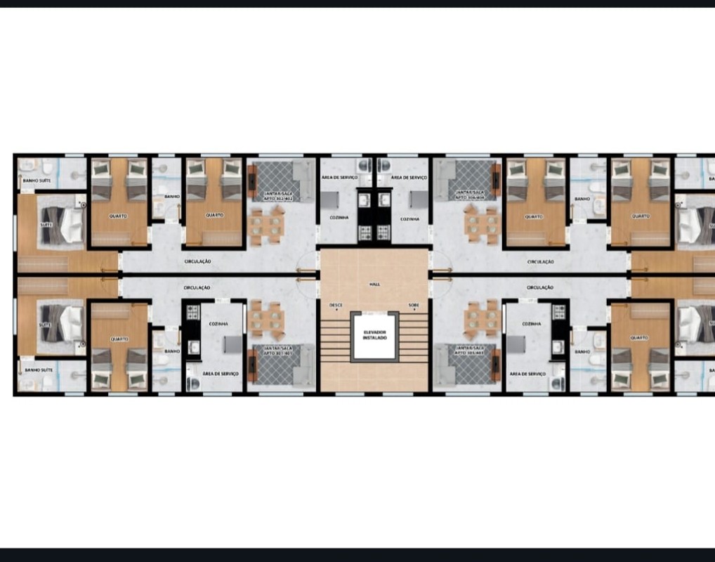 Apartamento à venda com 3 quartos, 68m² - Foto 2